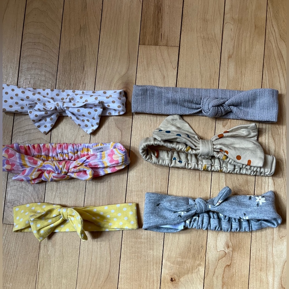 Unworn baby girl headbands